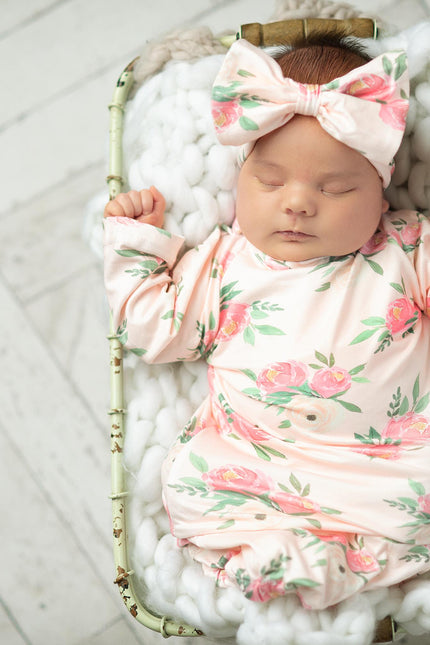 Pinky Pink Rose Baby Gown