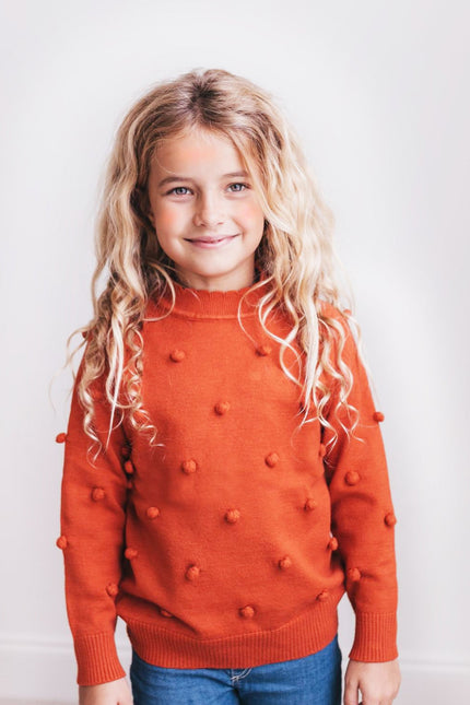 Rust Pom Sweater