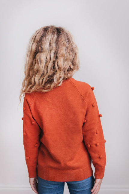 Rust Pom Sweater