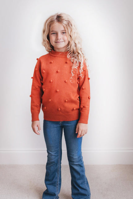 Rust Pom Sweater