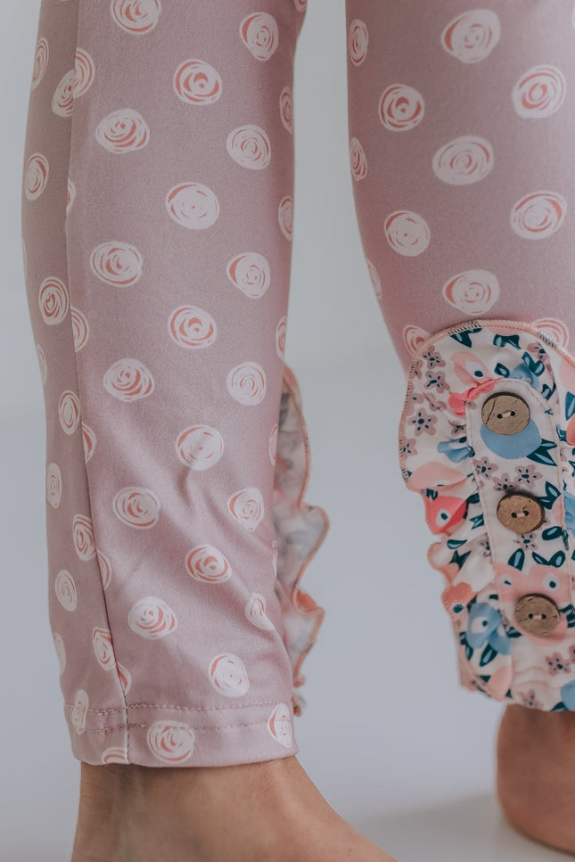 3 Tiered Sand Floral Pant Set