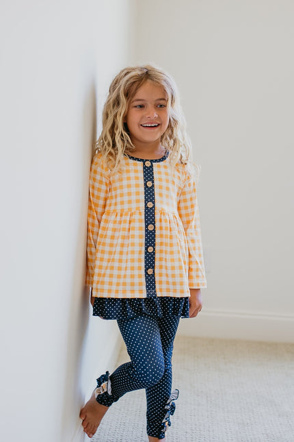 Mustard Gingham Check Set