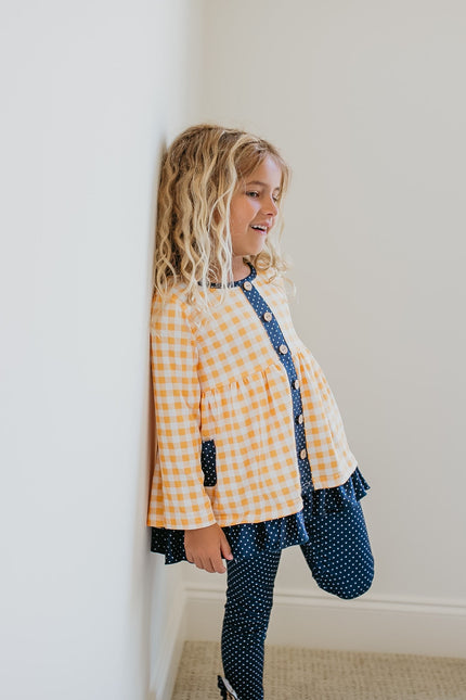 Mustard Gingham Check Set
