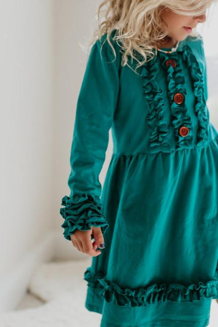 Solid Teal Dress
