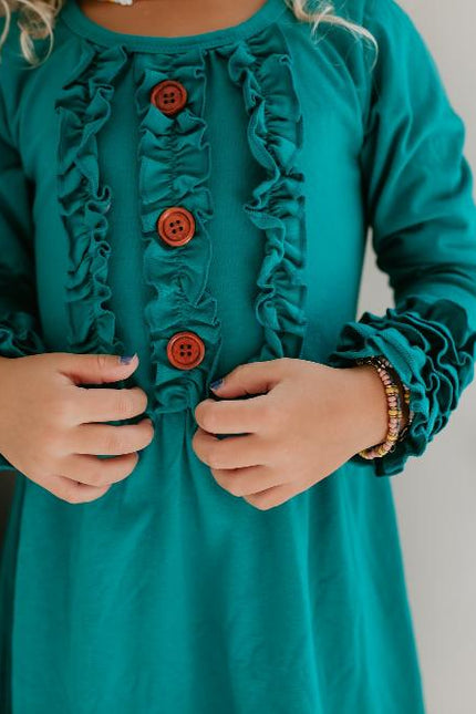 Solid Teal Dress