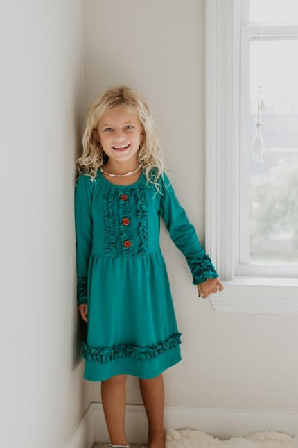 Solid Teal Dress
