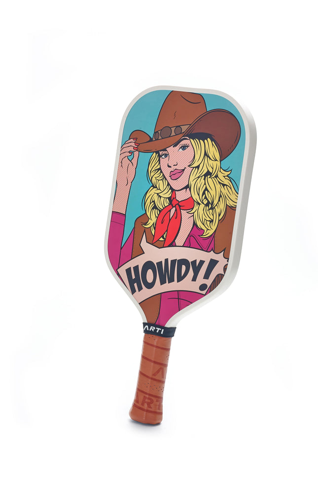 ARTI 16mm T700 Carbon Fiber Kristen & Kristy "HOWDY" Pickleball Paddle - USA Pickleball Approved