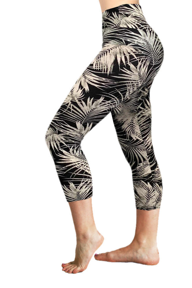 Cropped High-Rise Print Leggings – USA Flag Print Patriotic Workout Pants - 19 Styles